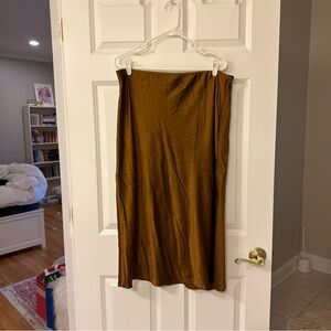 Madewell Copper Slip Skirt